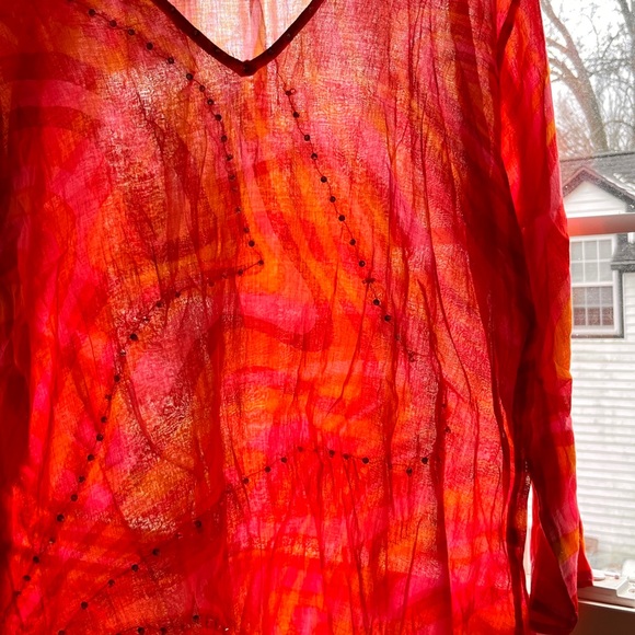 Fun blouse imported from an Italian streetmarket with sequins - Picture 2 of 3